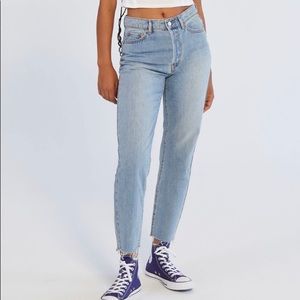 BDG high rise slim straight jean (light wash)